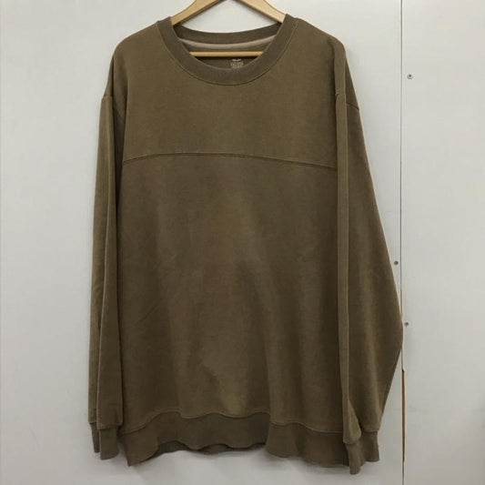 古着 USED トレーナー 長袖 長袖スウェット クルーネックカットソー トレーナー XXL 無地 ベージュ / ベージュ /  メンズ USED 古着 中古 10132377