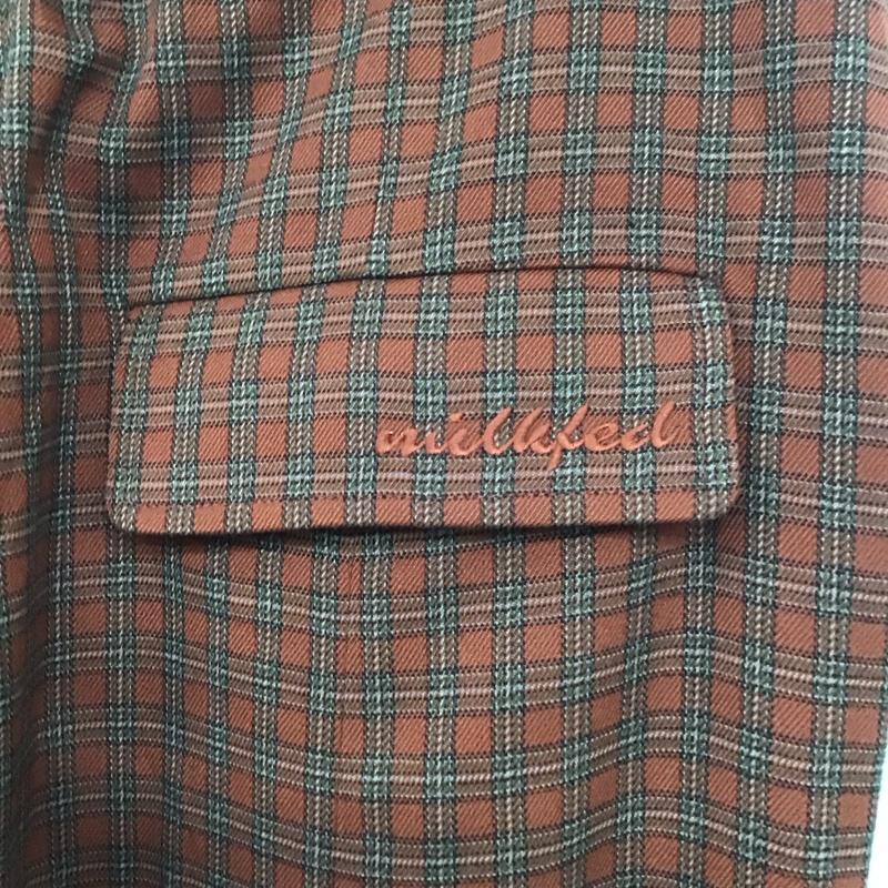 ミルクフェド MILKFED. パンツ スラックス 103223031009 PLAID INVERTED BOX PLEAT PANTS M チェック 橙 / オレンジ /  レディース USED 古着 中古 10134235