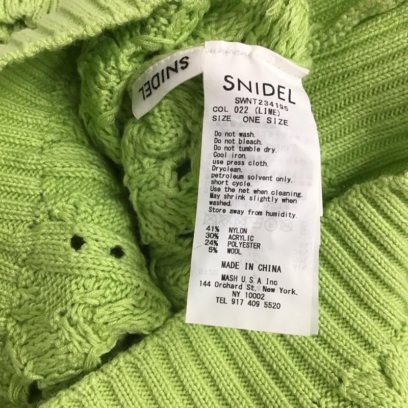 スナイデル SNIDEL ニット、セーター 長袖 SWNT234195 透かし編みクロップドニットプルオーバー ONE SIZE 無地 黄緑 / イエローグリーン /  レディース USED 古着 中古 10146382