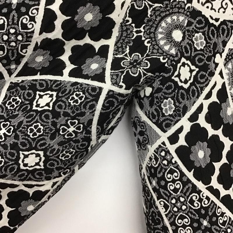 ザラ ZARA TRAFALUC ワンピース ひざ丈スカート 長袖ワンピース ロングワンピース ストレッチ S 総柄 白 / ホワイト / X 黒 / ブラック /  レディース USED 古着 中古 10128899