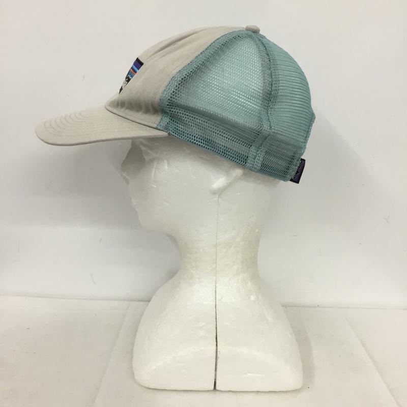 パタゴニア patagonia 帽子 キャップ メッシュキャップ ロゴ、文字 灰 / グレー / X 水色 / ライトブルー /  メンズ USED 古着 中古 10137891