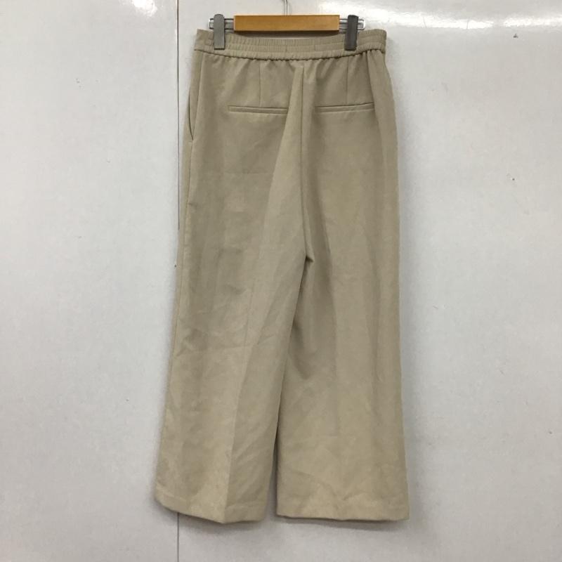 ザラ ZARA パンツ スラックス スラックスパンツ ワイドパンツ カジュアルパンツ センタータックパンツ M 無地 ベージュ / ベージュ /  レディース USED 古着 中古 10115182