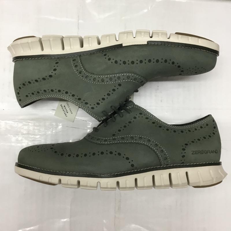 コールハーン COLE HAAN カジュアルシューズ カジュアルシューズ C30324 ゼログランド ウィングチップ オックスフォード 8W 箱有 US：8 ロゴ、文字 カーキ / カーキ /  メンズ USED 古着 中古 10106250