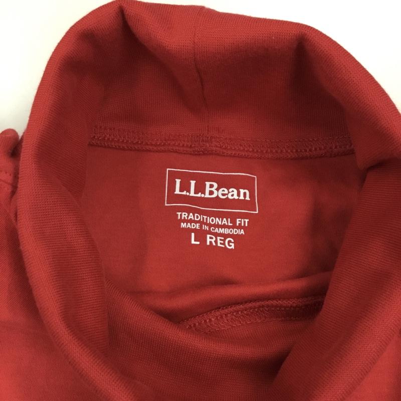 エルエルビーン L.L.Bean カットソー 長袖 長袖カットソー タートルネック プルオーバー 無地ロンT L 無地 赤 / レッド /  メンズ USED 古着 中古 10121590