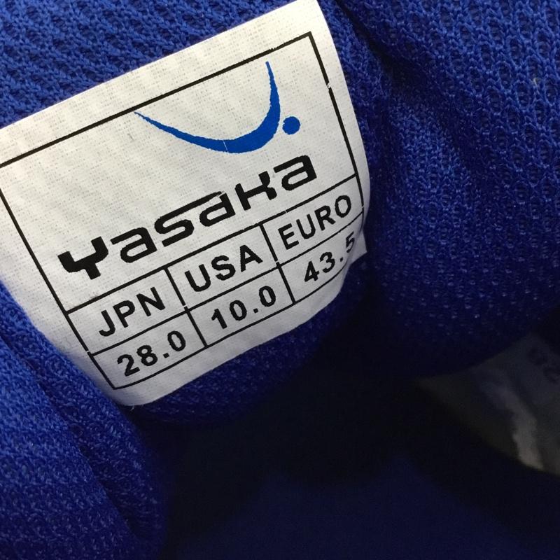 ヤサカ YASAKA スニーカー スニーカー E-200 ジェット インパクト 卓球シューズ 28cm 箱有 28.0cm ロゴ、文字 白 / ホワイト / X 青 / ブルー /  メンズ USED 古着 中古 10147910