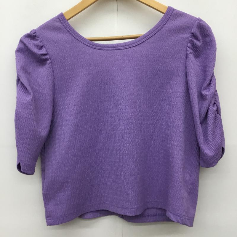 ダブルクローゼット w closet カーディガン 半袖 FREE 無地 紫 / パープル /  レディース USED 古着 中古 10141838