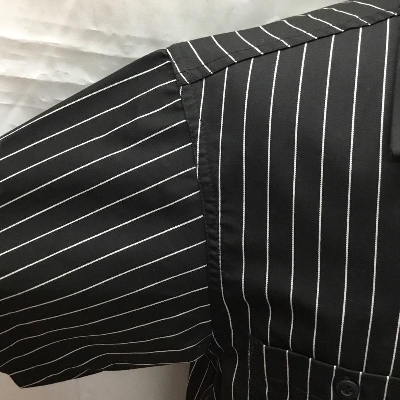 ヴァンソン VANSON シャツ、ブラウス 半袖 M ストライプ 黒 / ブラック /  メンズ USED 古着 中古 10108955