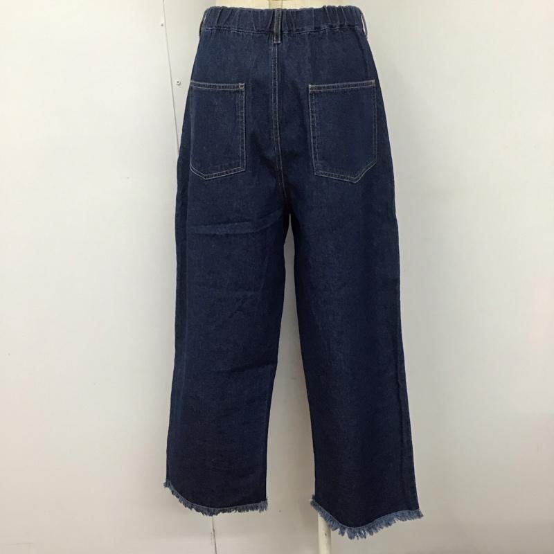 エヘカソポ ehka sopo パンツ デニム、ジーンズ 1405807 ワイドパンツ FREE 無地 インディゴ / インディゴ /  レディース USED 古着 中古 10107950