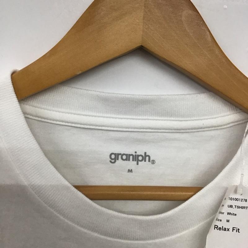 グラニフ graniph Tシャツ 半袖 半袖カットソー プリントTシャツ クルーネックカットソー M プリント 白 / ホワイト /  メンズ USED 古着 中古 10150885