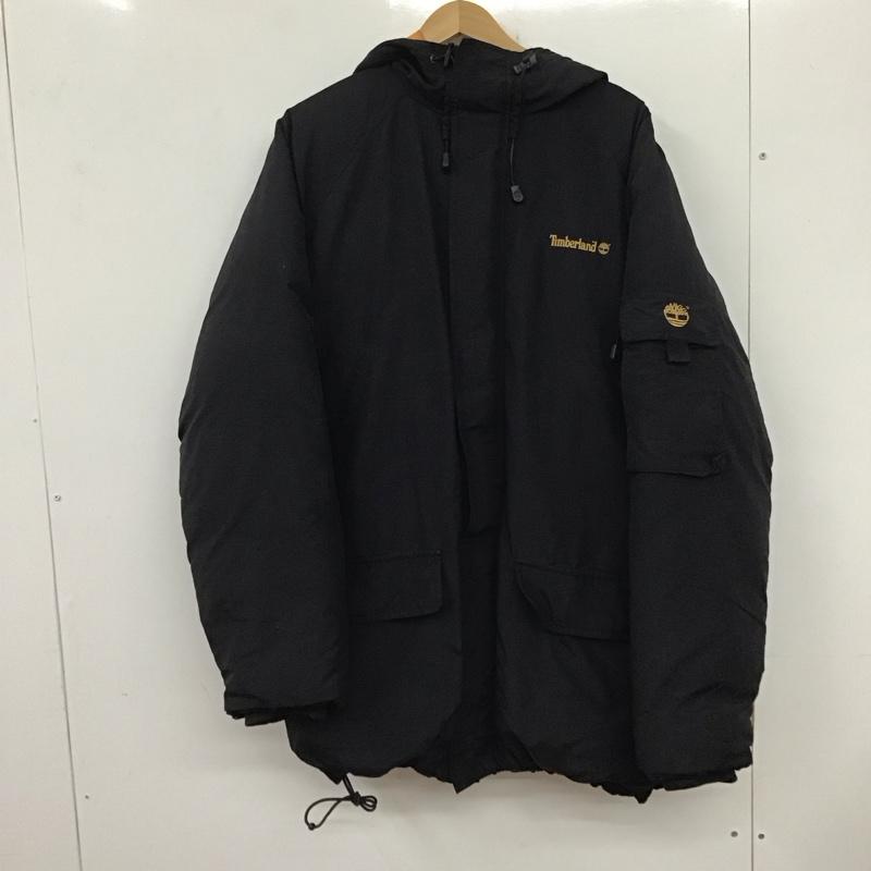ティンバーランド Timberland ジャケット、上着 ジャケット、ブレザー ジップアップジャケット ナイロンジャケット アウター 00S L ロゴ、文字 黒 / ブラック /  メンズ USED 古着 中古 10135874