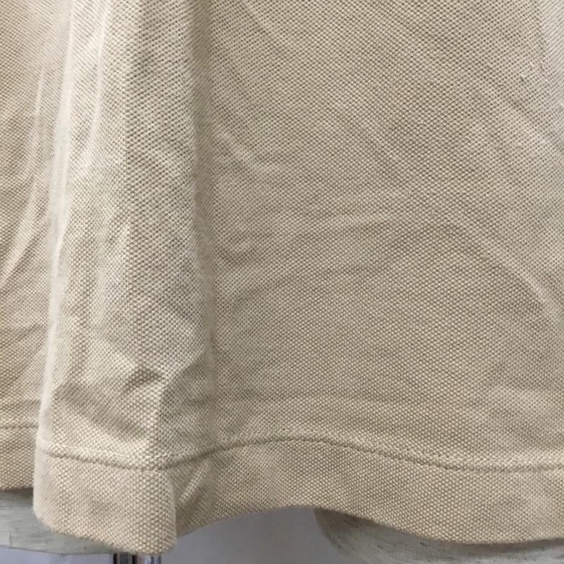 ラコステ LACOSTE ポロシャツ 半袖 半袖ポロシャツ カラーシャツ 半袖カットソー S ロゴ、文字 ベージュ / ベージュ /  メンズ USED 古着 中古 10115748