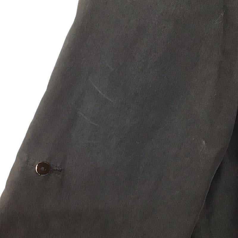 ザラ ZARA ワンピース ひざ丈スカート 4437 273 800 バンドカラー 袖ロールアップ シャツワンピース M 無地 黒 / ブラック /  レディース USED 古着 中古 10142148