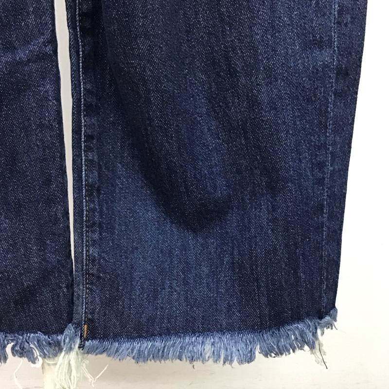ロデオクラウンズ Rodeo Crowns パンツ デニム、ジーンズ 420ASZ11-0360 フリンジ ワイドパンツ S 無地 インディゴ / インディゴ /  レディース USED 古着 中古 10120594