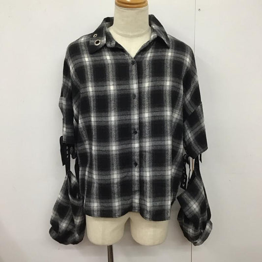バックサイドオブトーキョー backside of tokyo シャツ、ブラウス 長袖 長袖シャツ カラーシャツ 長袖カットソー チェックシャツ M チェック 白 / ホワイト / X 黒 / ブラック /  メンズ USED 古着 中古 10124462