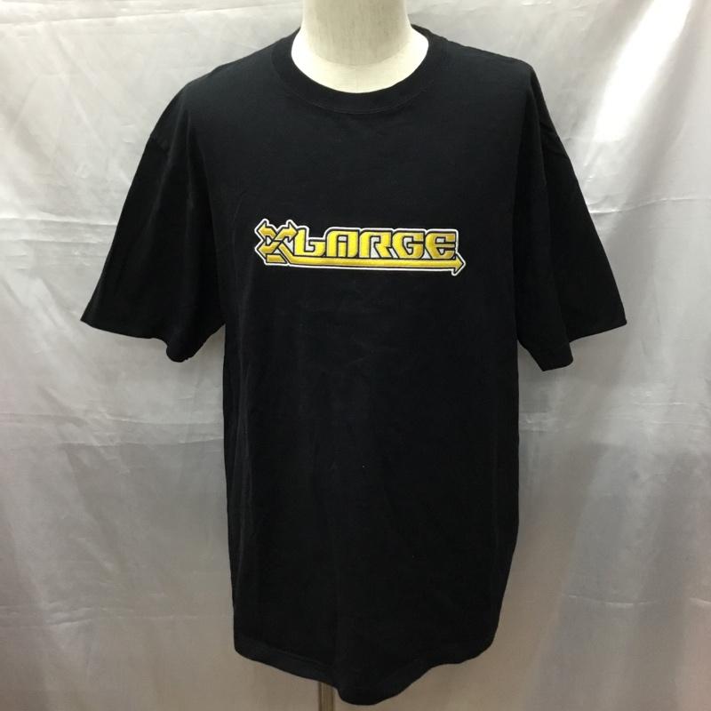 エクストララージ XLARGE Tシャツ 半袖 半袖カットソー プリントTシャツ クルーネックカットソー L ロゴ、文字 黒 / ブラック /  メンズ USED 古着 中古 10115161