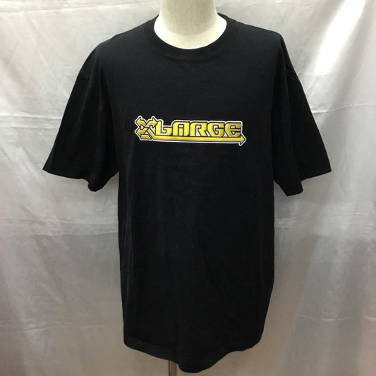 エクストララージ XLARGE Tシャツ 半袖 半袖カットソー プリントTシャツ クルーネックカットソー L ロゴ、文字 黒 / ブラック /  メンズ USED 古着 中古 10115161