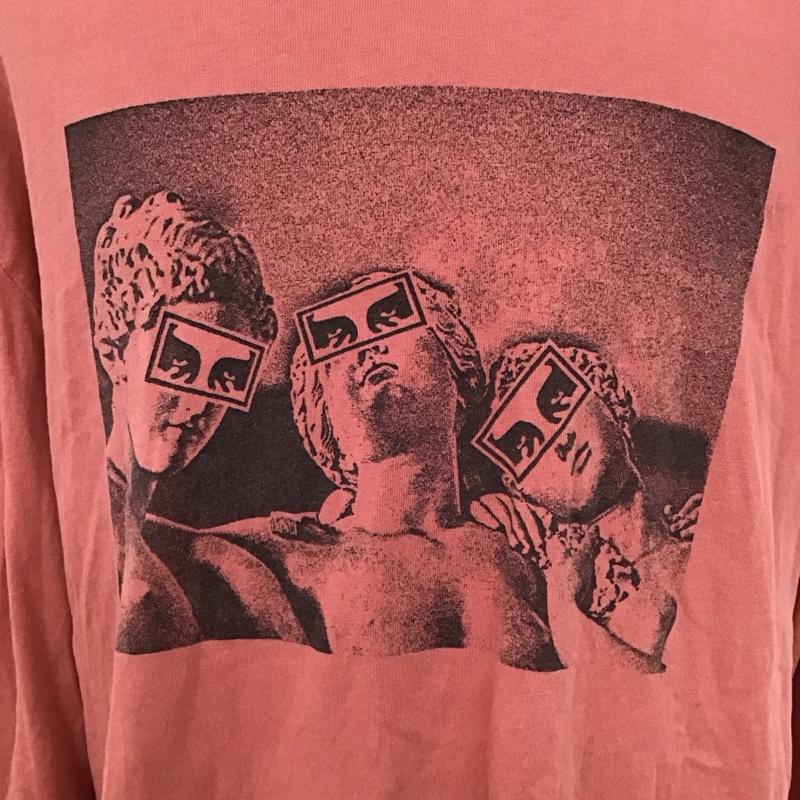 オベイ OBEY カットソー 長袖 長袖カットソー プリントカットソー クルーネック L プリント マルチカラー / マルチカラー /  メンズ USED 古着 中古 10127736