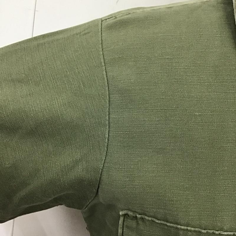 ミリタリー ミリタリー シャツ、ブラウス 半袖 ミリタリーシャツ 長袖シャツ ジャケット 無地 カーキ / カーキ /  メンズ USED 古着 中古 10115340