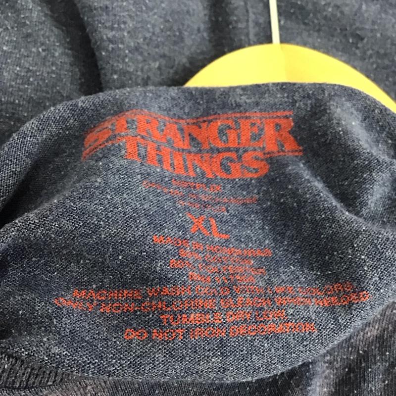 古着 USED カットソー 長袖 長袖カットソー プリントカットソー クルーネック XL プリント 紺 / ネイビー /  メンズ USED 古着 中古 10142623