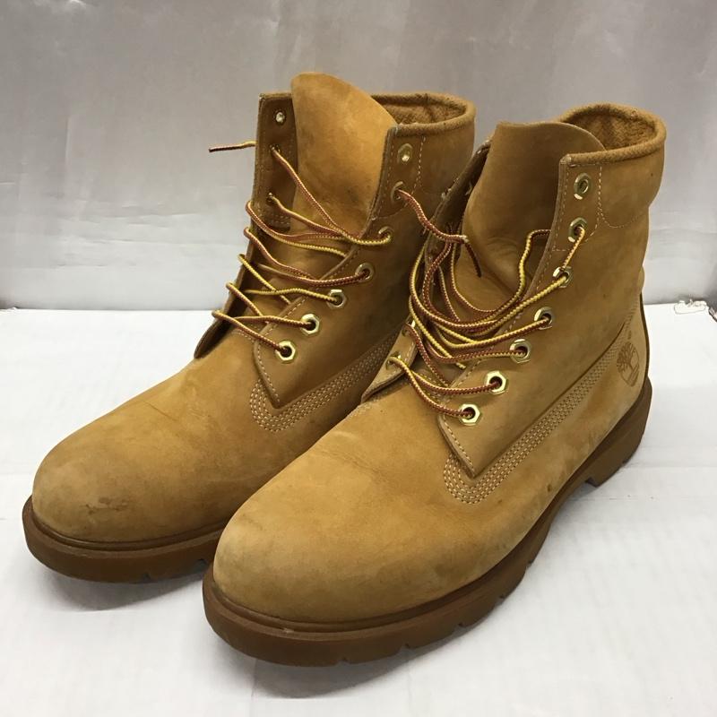 ティンバーランド Timberland ブーツ ショートブーツ 10066 6インチベーシックブーツ 10W レースアップ US：10 ワンポイント キャメル / キャメル /  メンズ USED 古着 中古 10115664