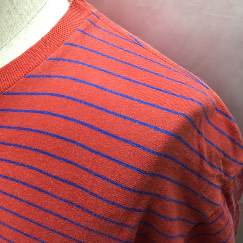 ポロバイラルフローレン Polo by RALPH LAUREN Tシャツ 半袖 半袖カットソー プリントTシャツ クルーネックカットソー M ボーダー柄 赤 / レッド /  メンズ USED 古着 中古 10115770