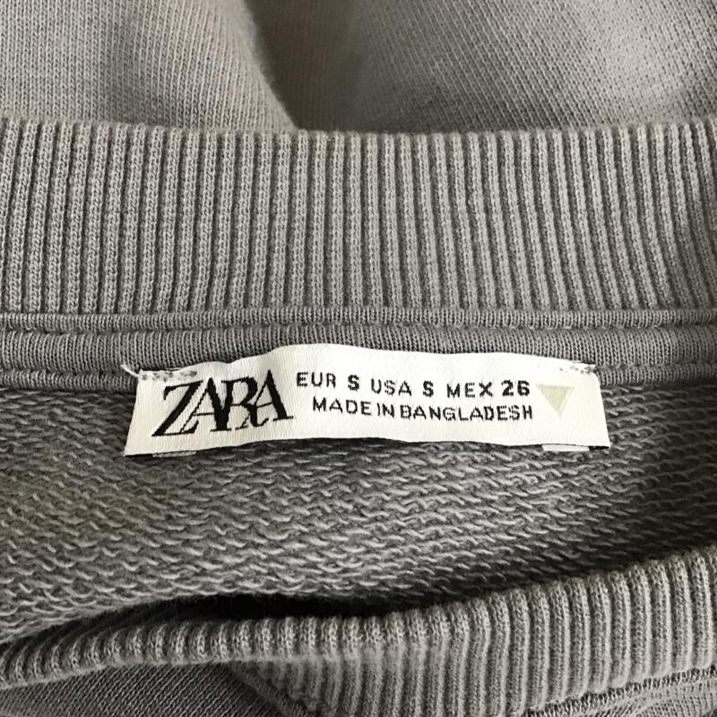 ザラ ZARA トレーナー 七分袖 3641 318 811 ドロップショルダー S 無地 灰 / グレー /  レディース USED 古着 中古 10113489