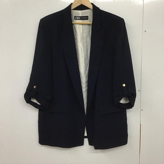 ザラ ZARA ジャケット、上着 ジャケット、ブレザー XL 無地 紺 / ネイビー /  レディース USED 古着 中古 10140015