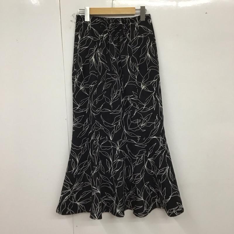 アズールバイマウジー AZUL BY MOUSSY スカート ロングスカート 250HSF31-107C スレンダーマーメードスカート M 総柄 黒 / ブラック /  レディース USED 古着 中古 10129247