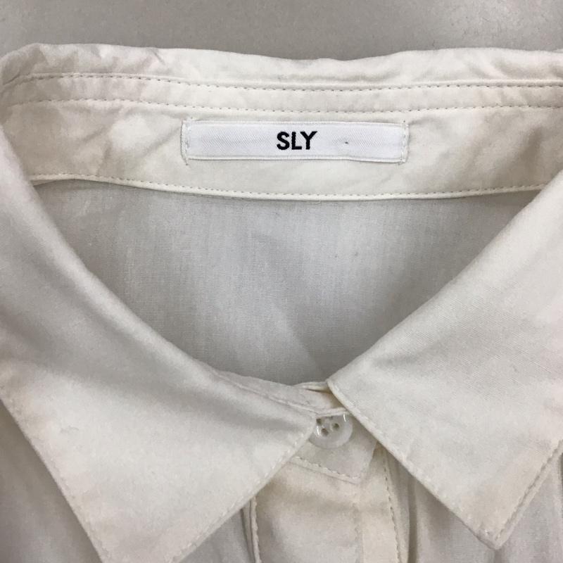 スライ SLY ワンピース ひざ丈スカート 030EAP33-3150 SHIRRING VOLUME SH OP ギャザースリーブ 1 無地 アイボリー / アイボリー /  レディース USED 古着 中古 10116770