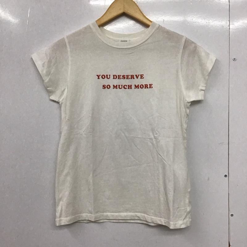 ローリーズファーム LOWRYS FARM Tシャツ 半袖 FREE ロゴ、文字 X プリント 白 / ホワイト /  レディース USED 古着 中古 10150173