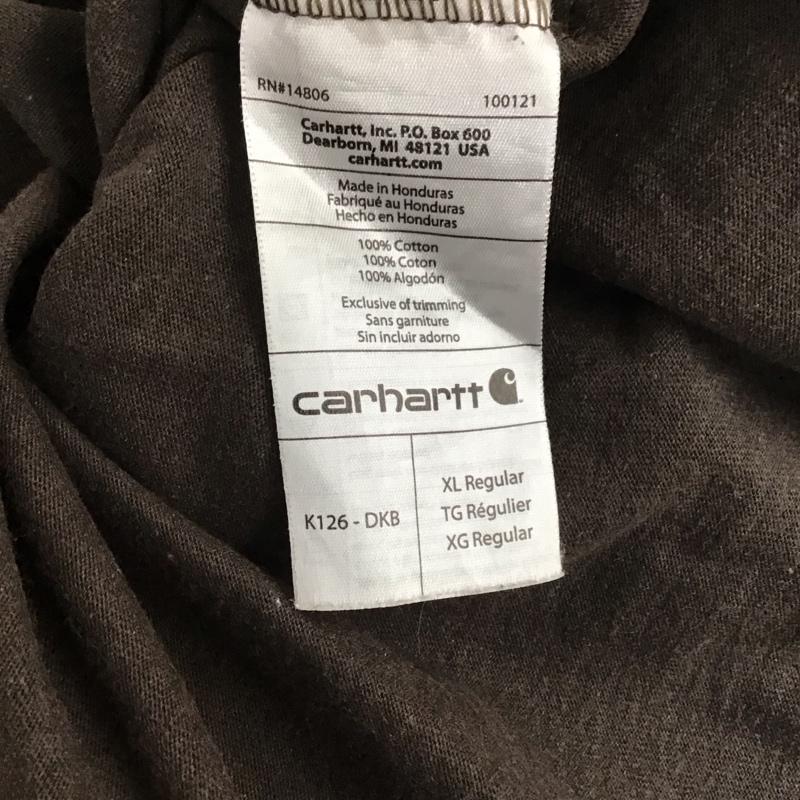 カーハート Carhartt Tシャツ 長袖 XL 無地 茶 / ブラウン /  メンズ USED 古着 中古 10141114