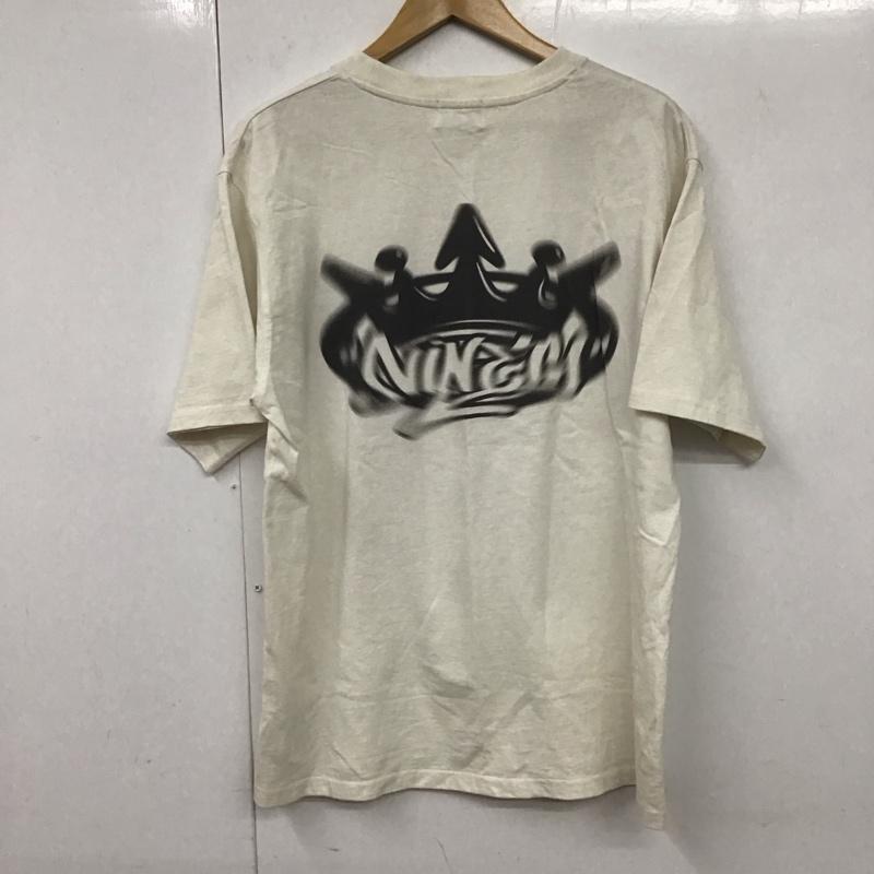 ナインティナインティ 9090 Tシャツ 半袖 半袖カットソー プリントTシャツ クルーネックカットソー M プリント 白 / ホワイト /  メンズ USED 古着 中古 10130659