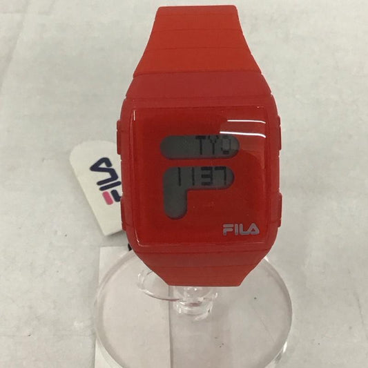 フィラ FILA 腕時計 デジタル 38-105-002 ロゴ、文字 赤 / レッド /  レディース USED 古着 中古 10135262