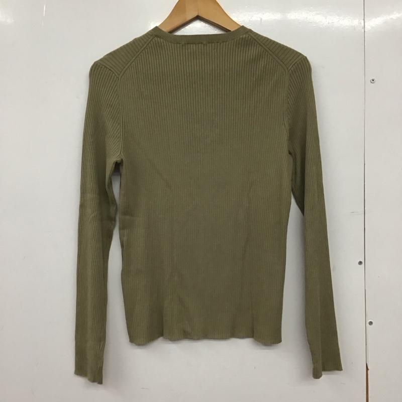 セオリー theory カーディガン 長袖 S 無地 カーキ / カーキ /  レディース USED 古着 中古 10150805