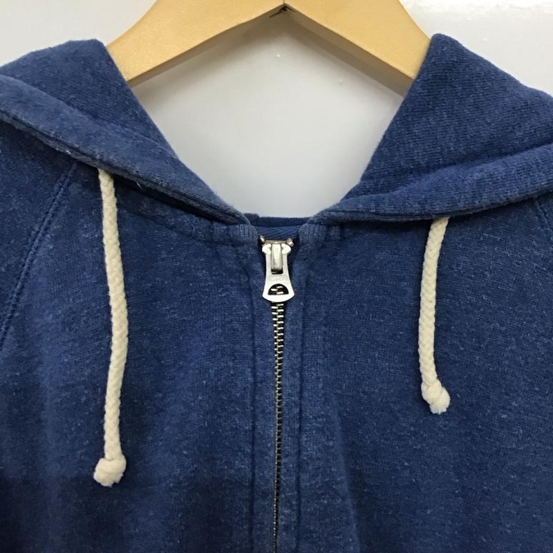 ゴーヘンプ GOHEMP パーカー 長袖 長袖パーカー ジップアップパーカー スウェット M 無地 青 / ブルー /  メンズ USED 古着 中古 10141451