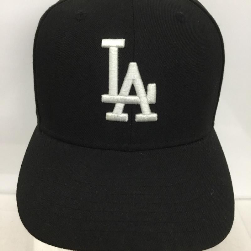 ニューエラ NEW ERA 帽子 キャップ LA ロサンゼルス ドジャース メジャーリーグ 59FIFTY ロゴ、文字 黒 / ブラック /  メンズ USED 古着 中古 10138029