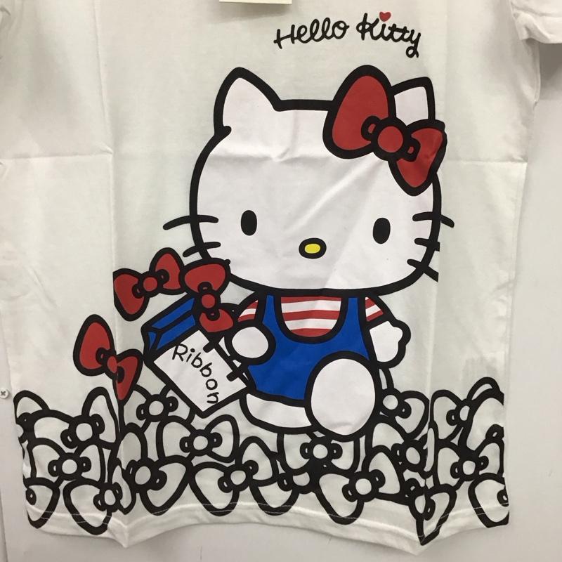 古着 USED Tシャツ 半袖 ハローキティ M ロゴ、文字 X プリント 白 / ホワイト /  レディース USED 古着 中古 10147664