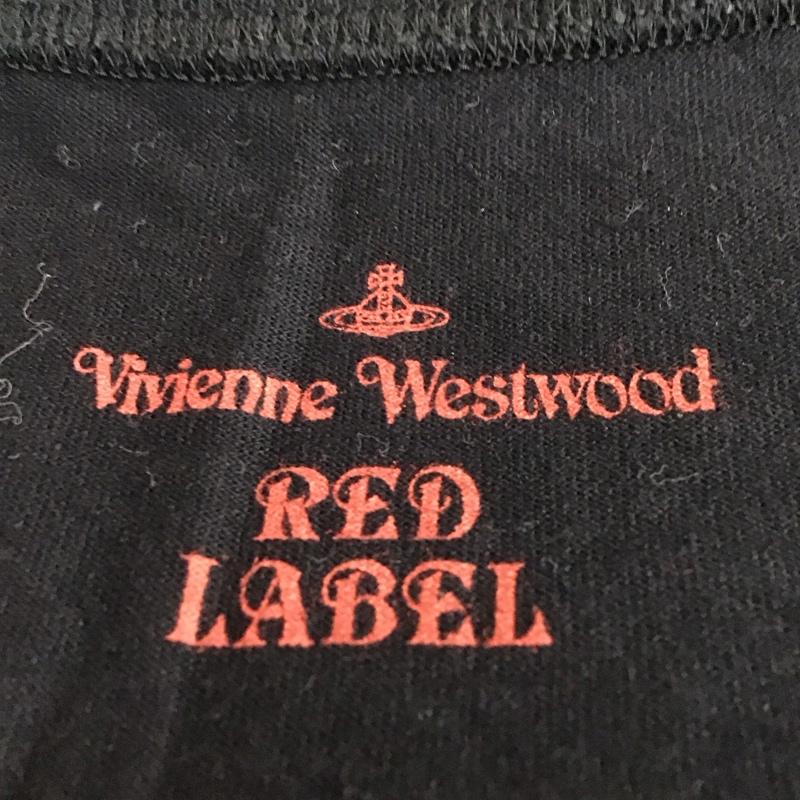 ヴィヴィアン ウエストウッド レッドレーベル Vivienne Westwood red label カットソー 七分袖 2 ロゴ、文字 黒 / ブラック /  レディース USED 古着 中古 10124508