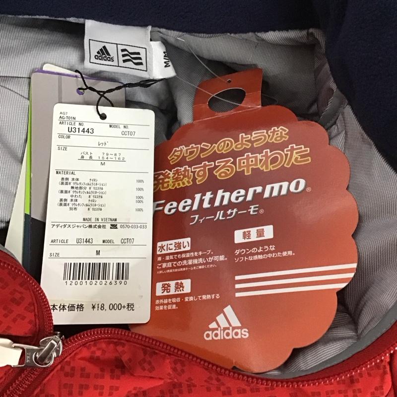 アディダス adidas ジャケット、上着 ジャンパー、ブルゾン M 無地 X 総柄 赤 / レッド /  レディース USED 古着 中古 10128360