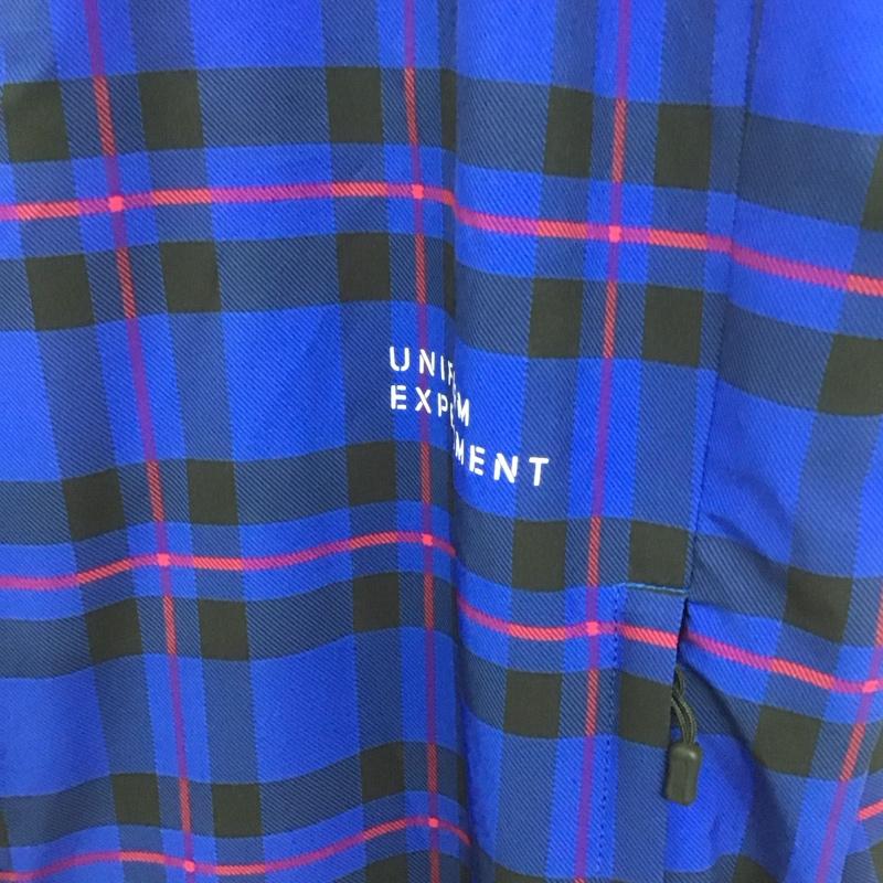 ユニフォームエクスペリメント uniform experiment ジャケット、上着 ジャケット、ブレザー ジップアップジャケット ナイロンジャケット アウター hurleyx XL チェック 青 / ブルー / X 赤 / レッド /  メンズ USED 古着 中古 10132319