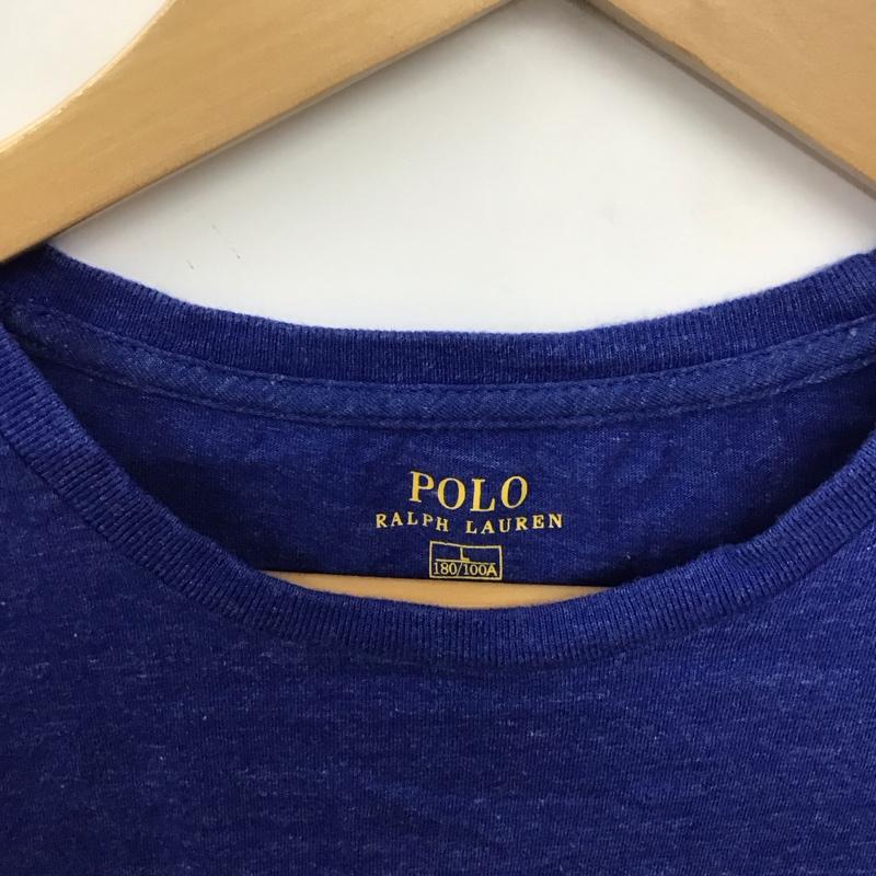 ポロラルフローレン POLO RALPH LAUREN Tシャツ 半袖 半袖カットソー プリントTシャツ クルーネックカットソー L ロゴ、文字 青 / ブルー /  メンズ USED 古着 中古 10149708
