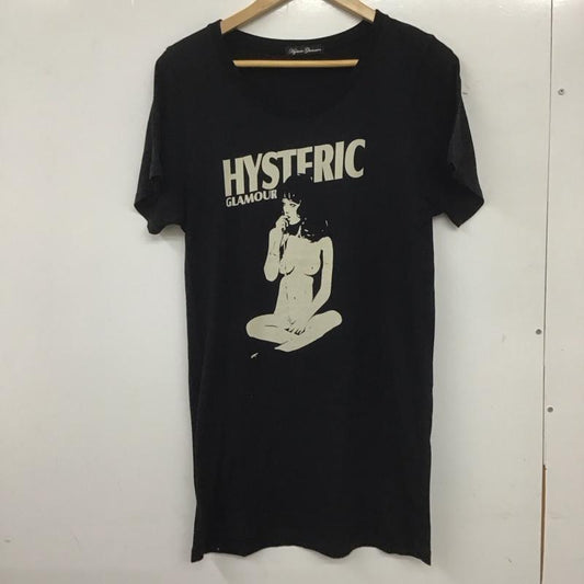ヒステリックグラマー HYSTERIC GLAMOUR ワンピース ミニスカート FREE プリント 黒 / ブラック /  レディース USED 古着 中古 10139340