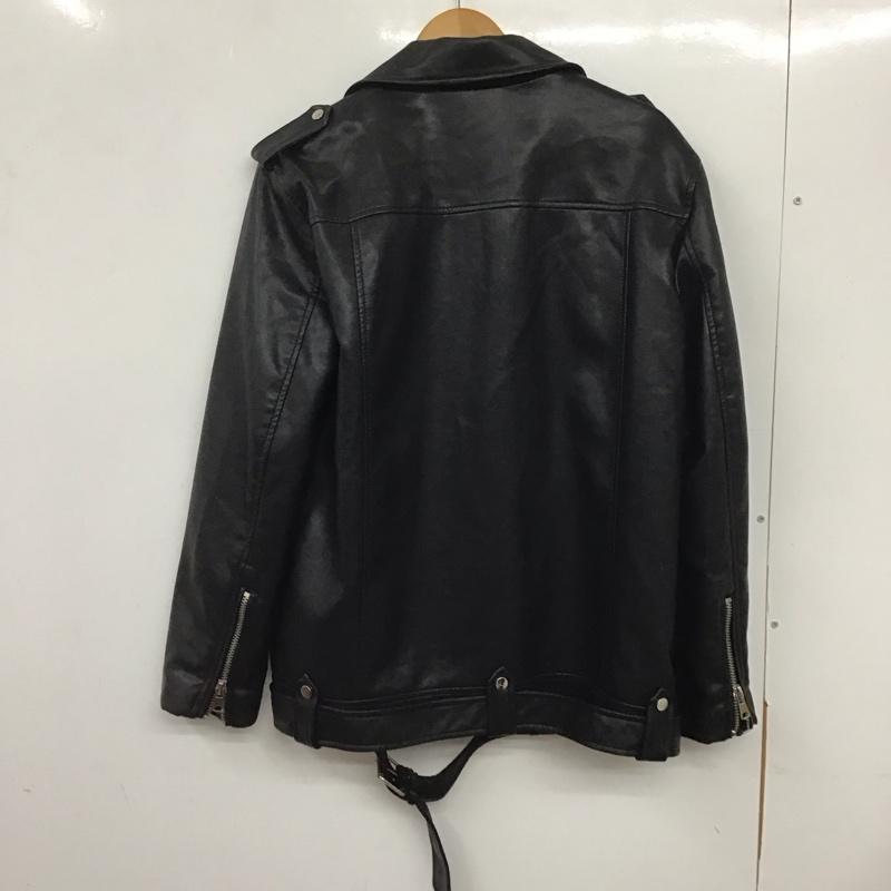古着 USED ジャケット、上着 ライダース stradivarius L 無地 黒 / ブラック /  レディース USED 古着 中古 10134274