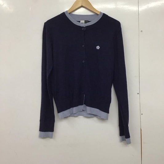 マリークヮント MARY QUANT カーディガン 長袖 FREE 無地 紺 / ネイビー / X 水色 / ライトブルー /  レディース USED 古着 中古 10151242