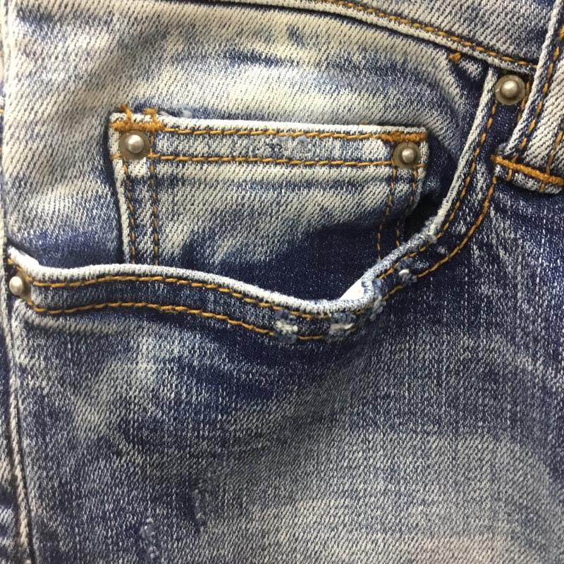 ミニマル mnml パンツ デニム、ジーンズ デニムパンツ スリムパンツ ストレッチパンツ ジップアップジーンズ 29インチ 無地 インディゴ / インディゴ /  メンズ USED 古着 中古 10114061