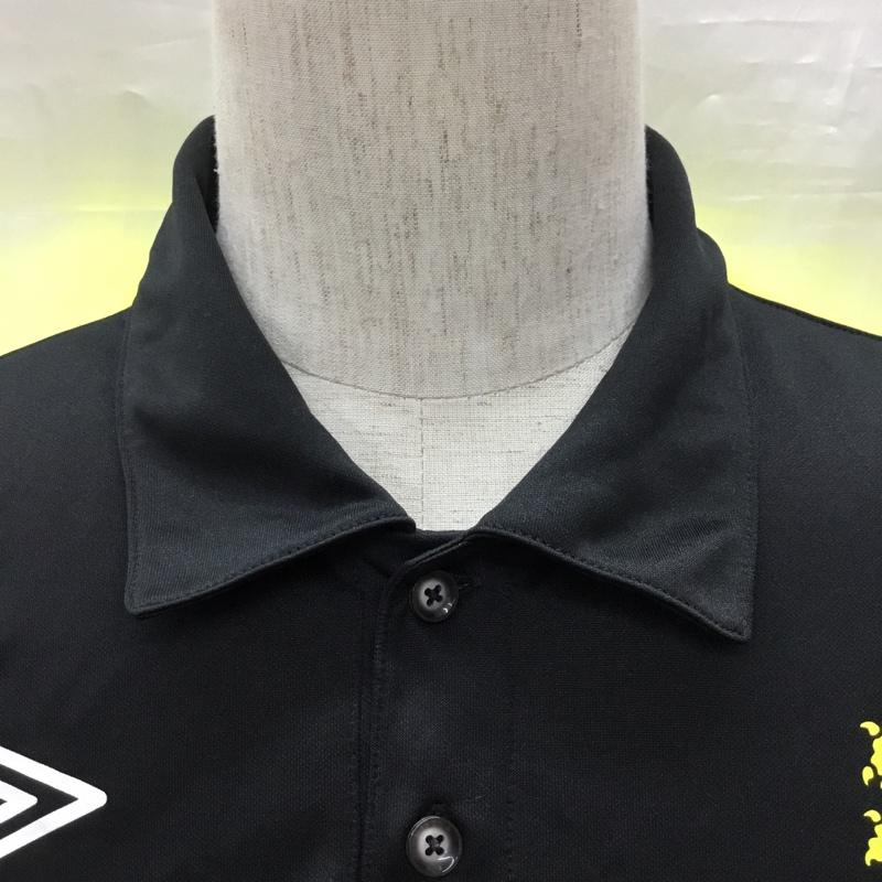アンブロ UMBRO ポロシャツ 半袖 半袖ポロシャツ カラーシャツ 半袖カットソー ロゴ、文字 黒 / ブラック / X 黄 / イエロー /  メンズ USED 古着 中古 10116697