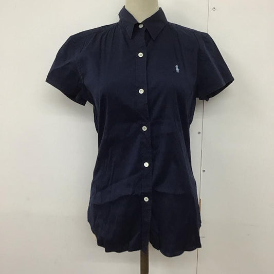 ラルフローレン RALPHLAUREN シャツ、ブラウス 半袖 半袖シャツ カラーシャツ 半袖カットソー ロゴ、文字 紺 / ネイビー /  レディース USED 古着 中古 10124061