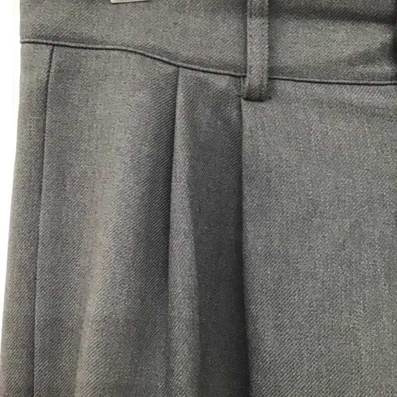 ミームセレクト me+em select パンツ スラックス B01-21-0009-2201 太ベルトハイウエストウールライクカラータックスラックス S 無地 灰 / グレー /  レディース USED 古着 中古 10129204