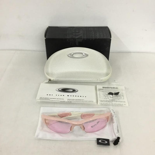 オークリー OAKLEY めがね・サングラス サングラス 03-886J FLAK JACKET スポーツサングラス ミラーレンズ 箱有 ロゴ、文字 桃 / ピンク /  メンズ USED 古着 中古 10129389