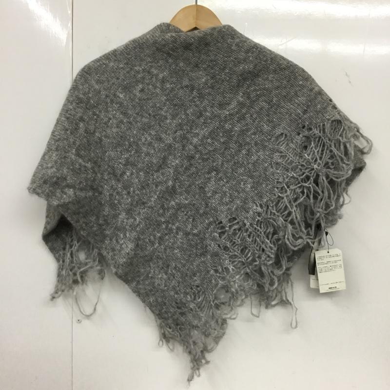 ナンバーナイン NUMBER (N)INE ストール ストール一般 F09-NK031 モヘア 大判 フリンジ 無地 灰 / グレー /  メンズ USED 古着 中古 10136700